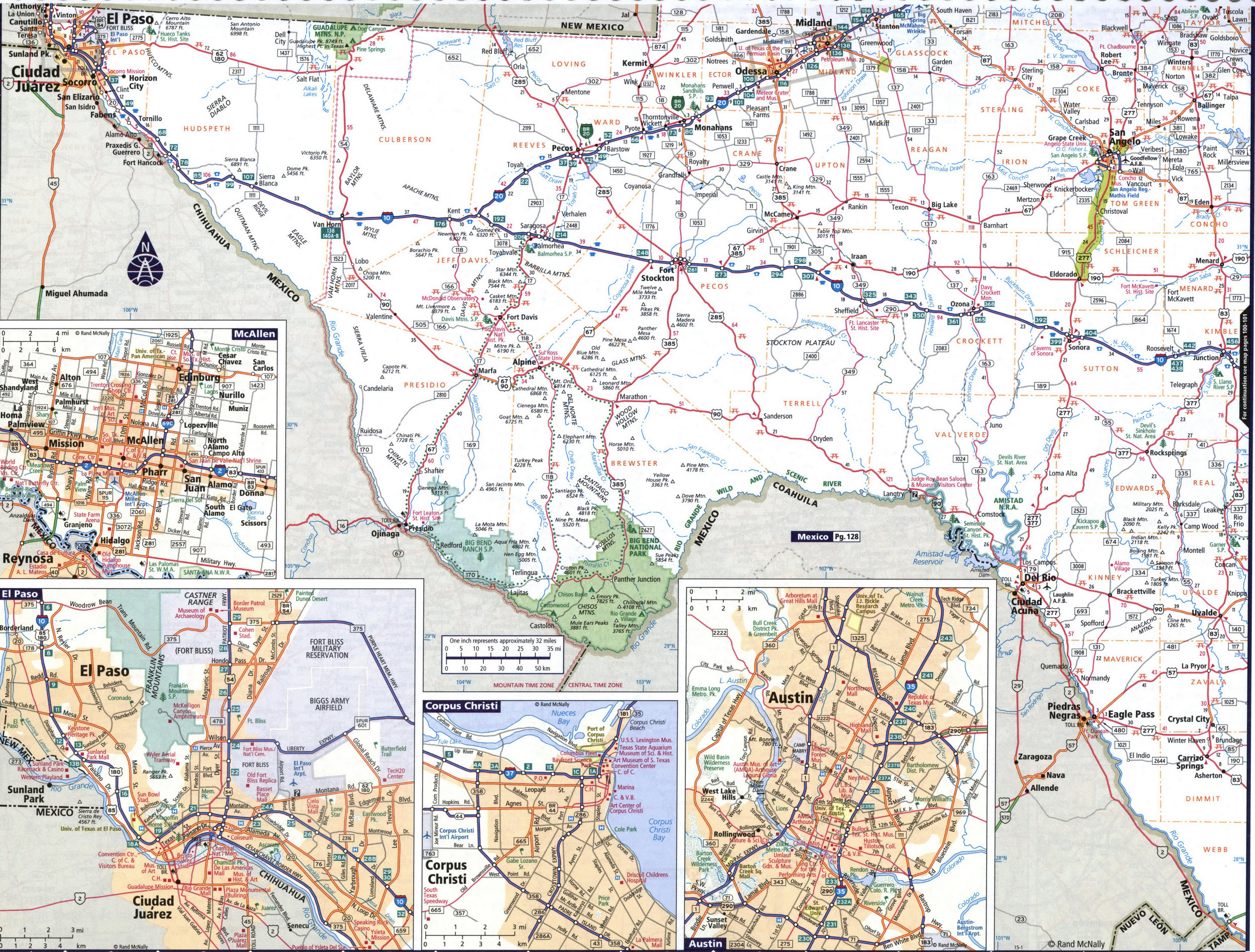 Map of western Texas