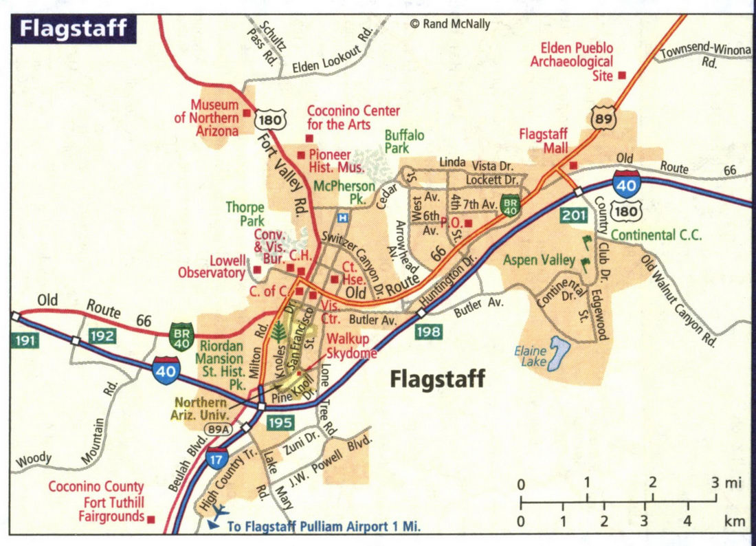 Map of Flagstaff