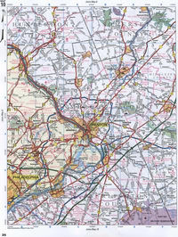 map of Somerset, Mercer, Burlington Counties New Jersey state
