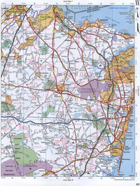 map of Monmouth, Ocean, Middlesex counties New Jersey state