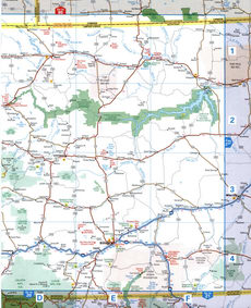 Map of central Montana and the border of the U.S. with the Canadian province of Saskatchewan