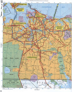 map of Camden CO NC and Chesapeake VA