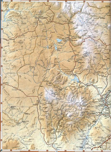 map of Rio Arriba and Sandoval Counties, New Mexico, U.S.