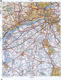 map of Delaware County PA, Gloucester County NJ, Salem County NJ