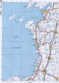 Roads and towns in Oswego and Jefferson Counties.