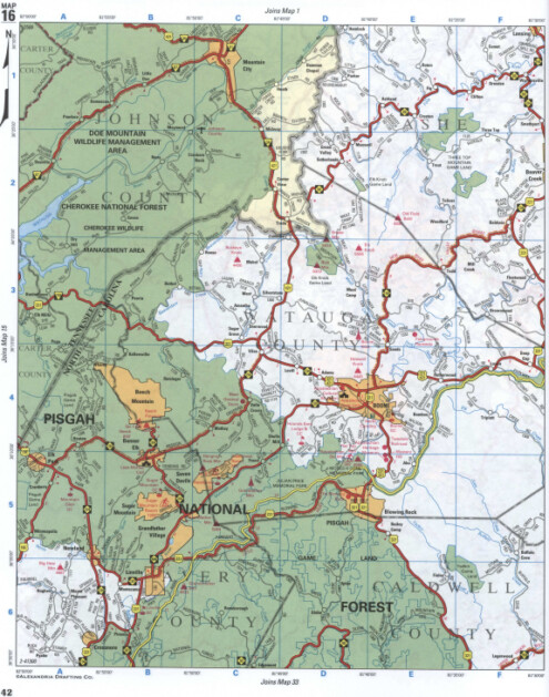 map of Watauga CO NC and Avery CO NC