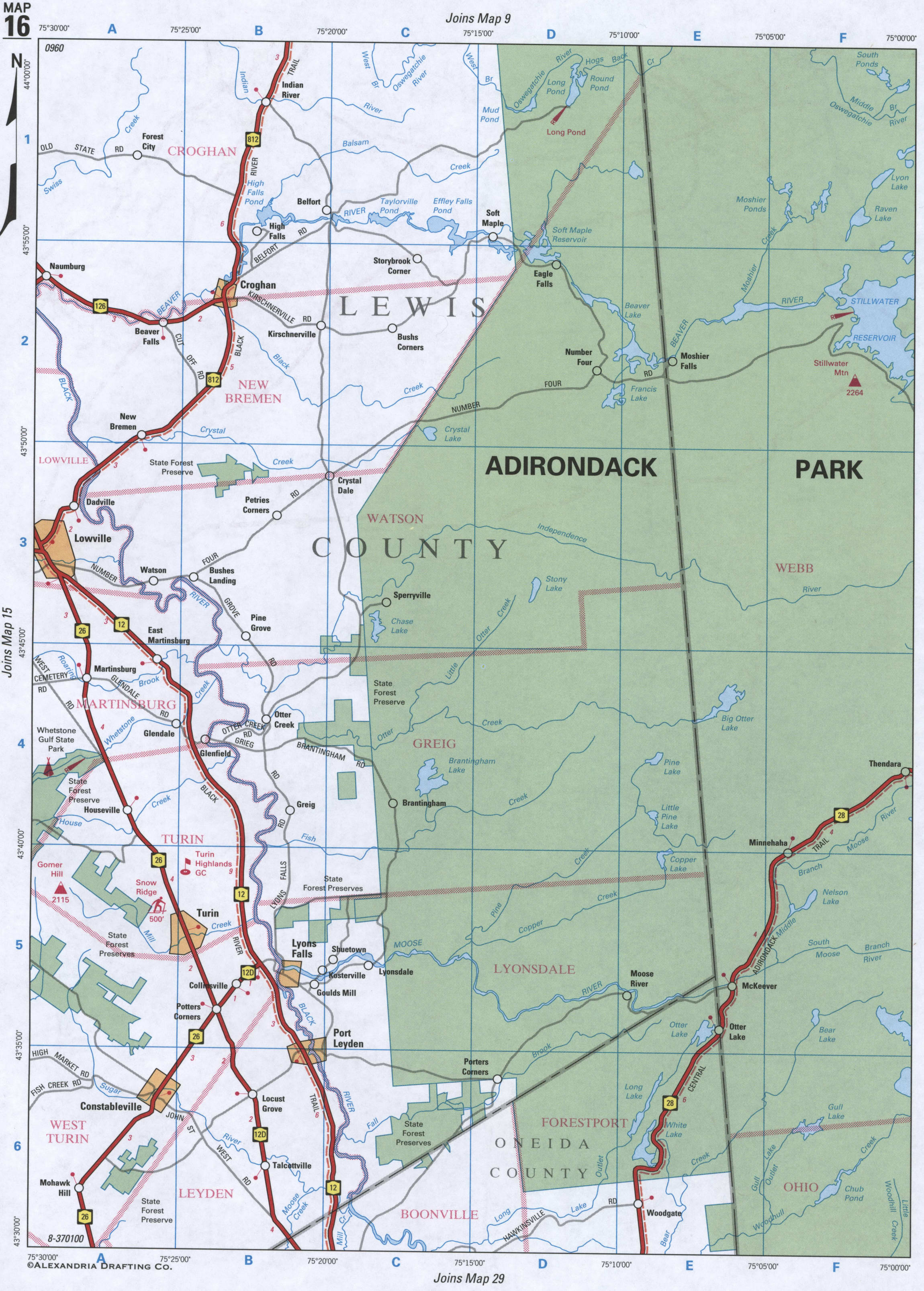 map of Lewis County