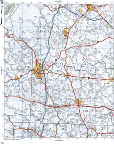 map of Surry CO NC and Yadkin CO NC