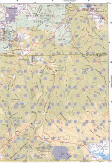 Topographic map of Southwestern Utah - Kane CO & Garfield CO