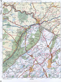 map of Sussex and Orange Counties NJ