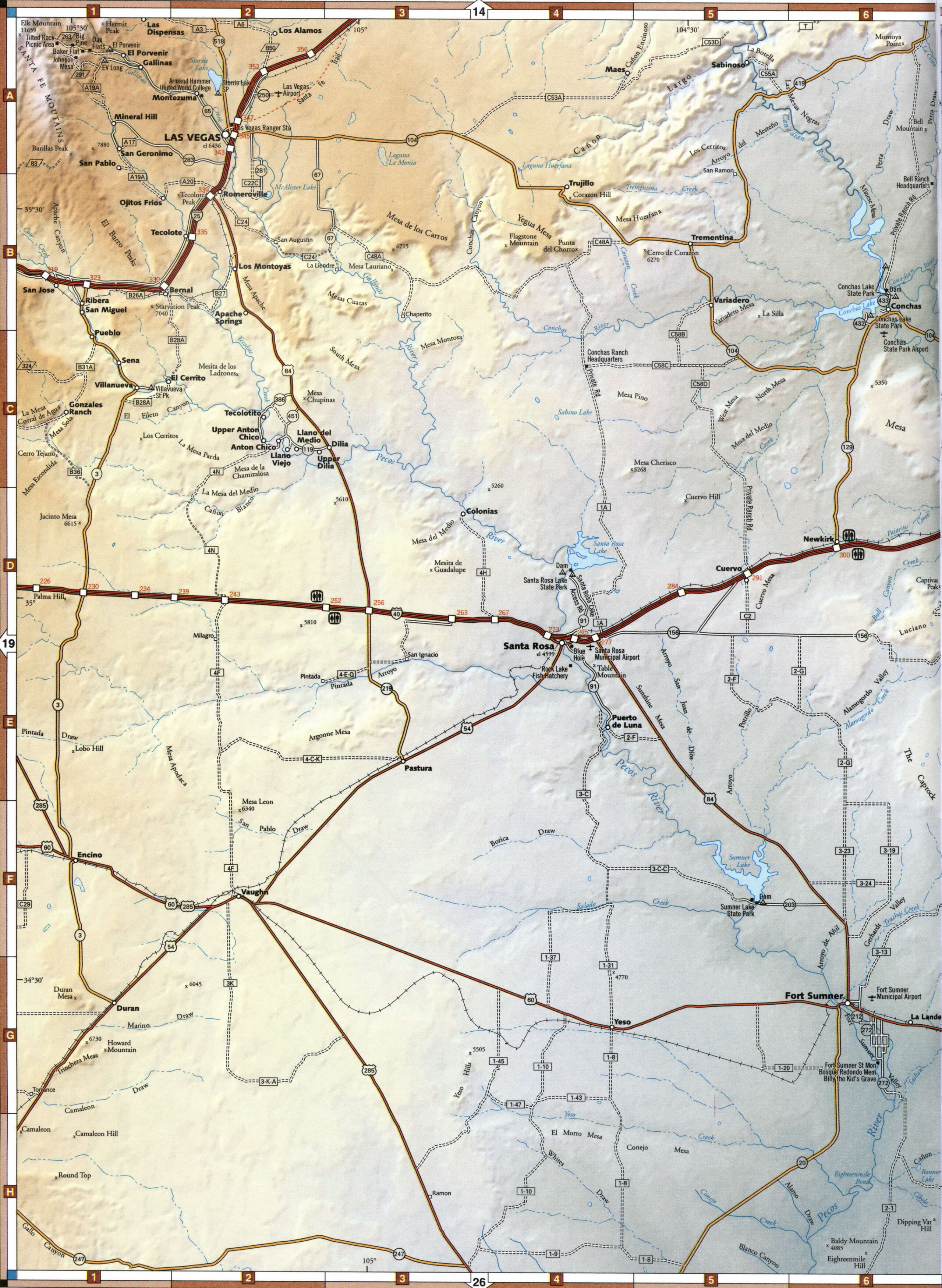 landscape map of Guadalupe County