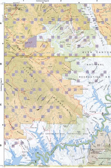 Topographic map of Southeast Utah - Kane CO and Garfield CO