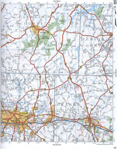 map of Caswell CO NC, Orange CO NC, and Alamance CO NC
