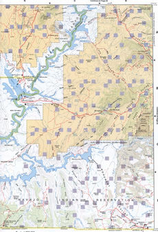 Topographic map of Southeast Utah - San Juan CO and Garfield CO