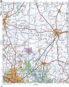 map of Person CO NC and Granville CO NC