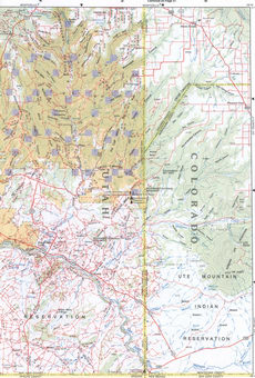 Topographic map of Southeast Utah - San Juan CO 