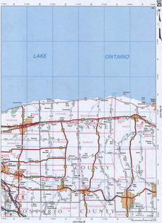 Detailed map of Wayne CO and Ontario CO