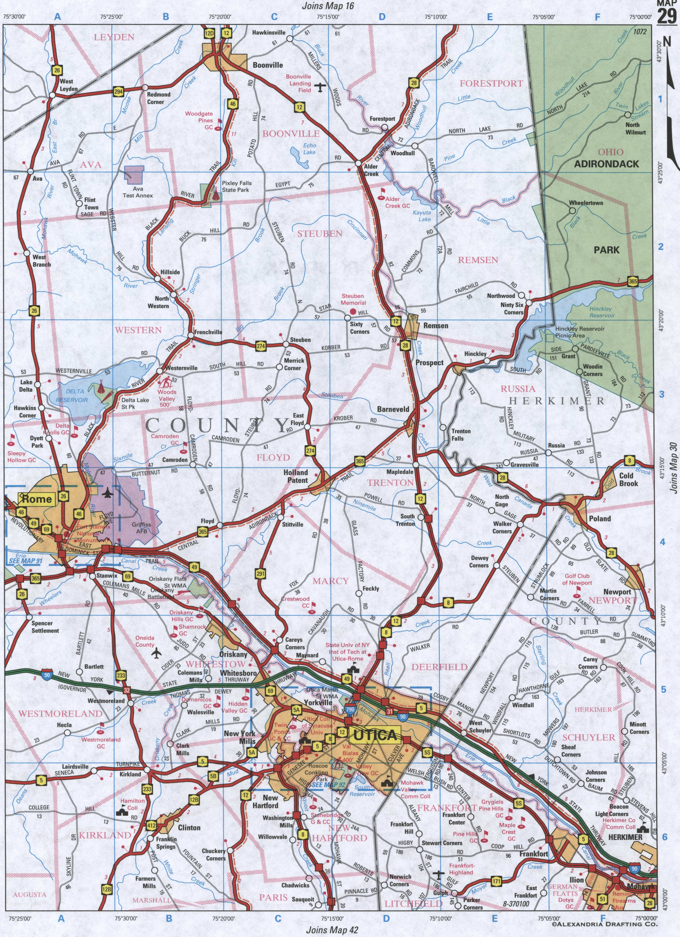 map of Oneida County