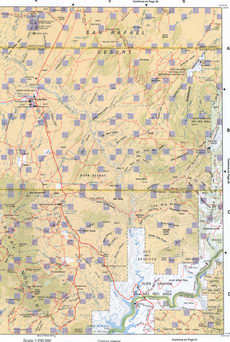 Large-scale topographic map of Southeast Utah - Wayne and Garfield counties