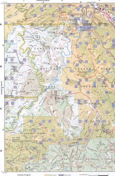 Large-scale topographic map of Southeast Utah - San Juan county