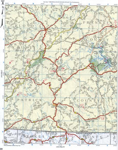 map of Stokes CO NC, Floyd CO VA, and Patrick CO VA