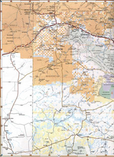 Big map of McKinley County, New Mexico, USA