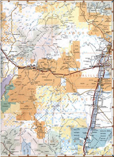 map of Sandoval County, New Mexico, USA