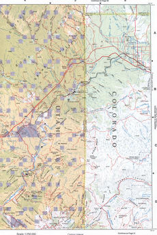 Large-scale topographic map of Southeast Utah - Grand county