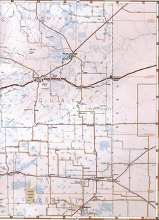 map of Quay County, New Mexico, USA with cities and roads