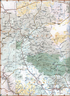 Big map of Catron County, New Mexico, USA