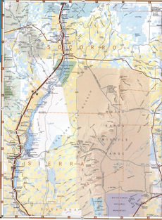 map of Socorro and Sierra Counties, New Mexico, USA