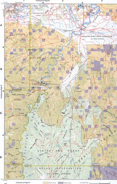 Map of Northeast Utah - Carbon and Uintah counties