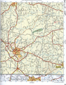 map of Rockingham CO NC, Franklin CO VA, and Henry CO VA