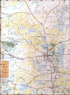 map of De Baca County, New Mexico