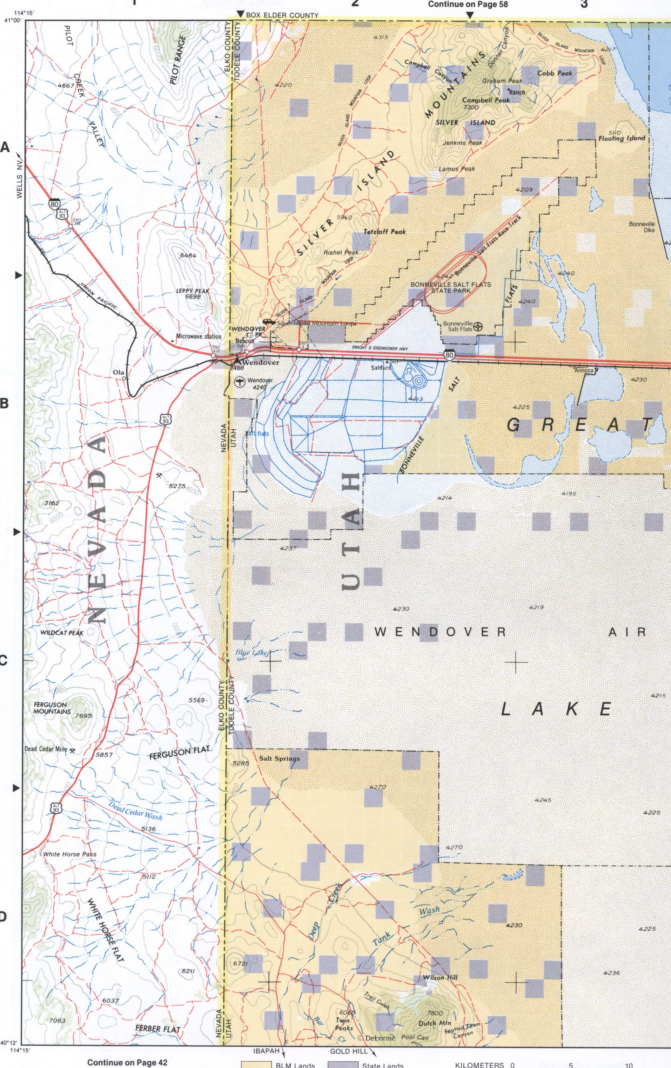Map of Northwest Utah - Tooele county