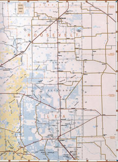 map of Roosevelt County, New Mexico