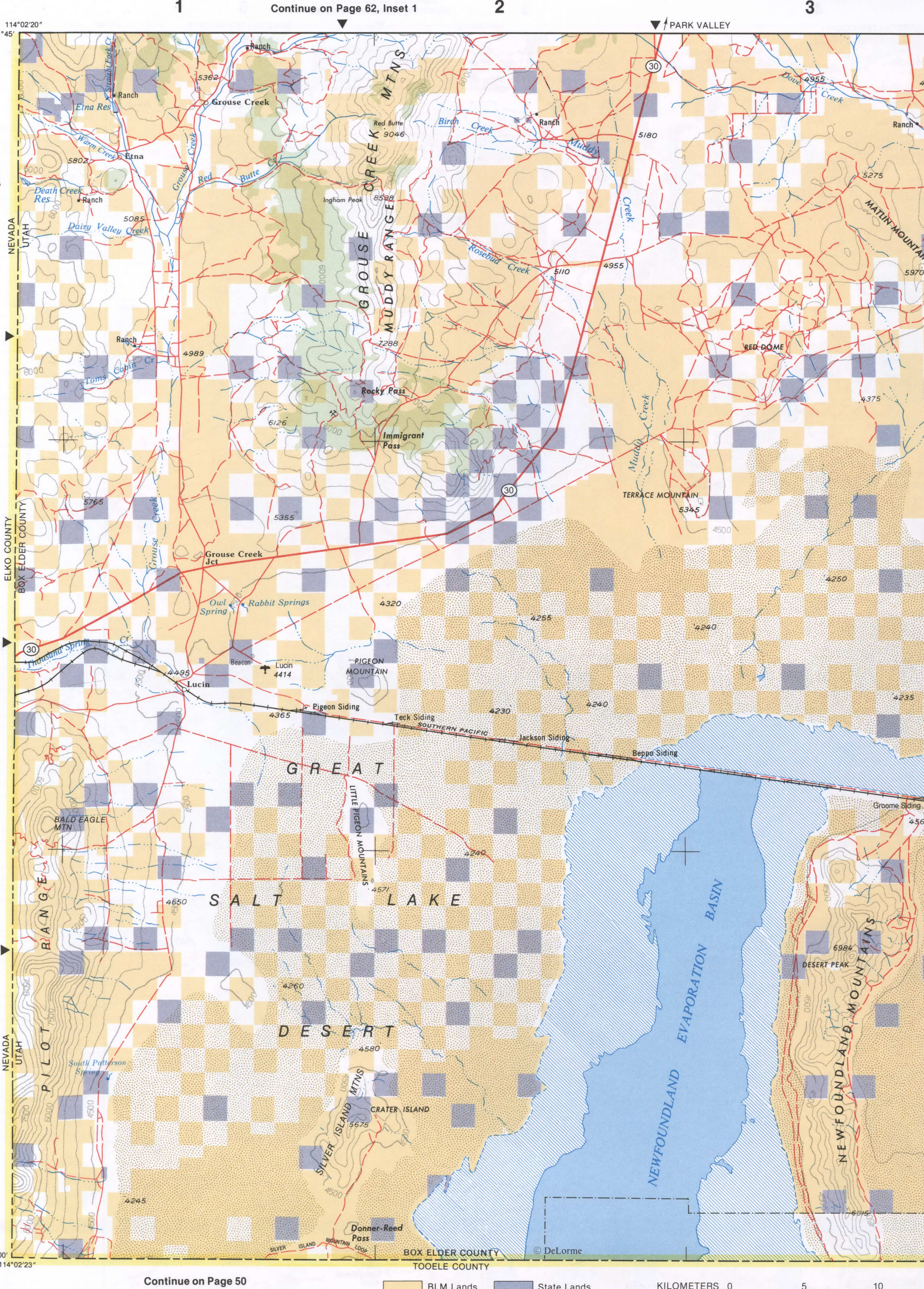 Map of Northwest Utah - Box Elder county