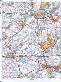 map of Warren, Morris, Hanterdon, Somerset counties New Jersey state