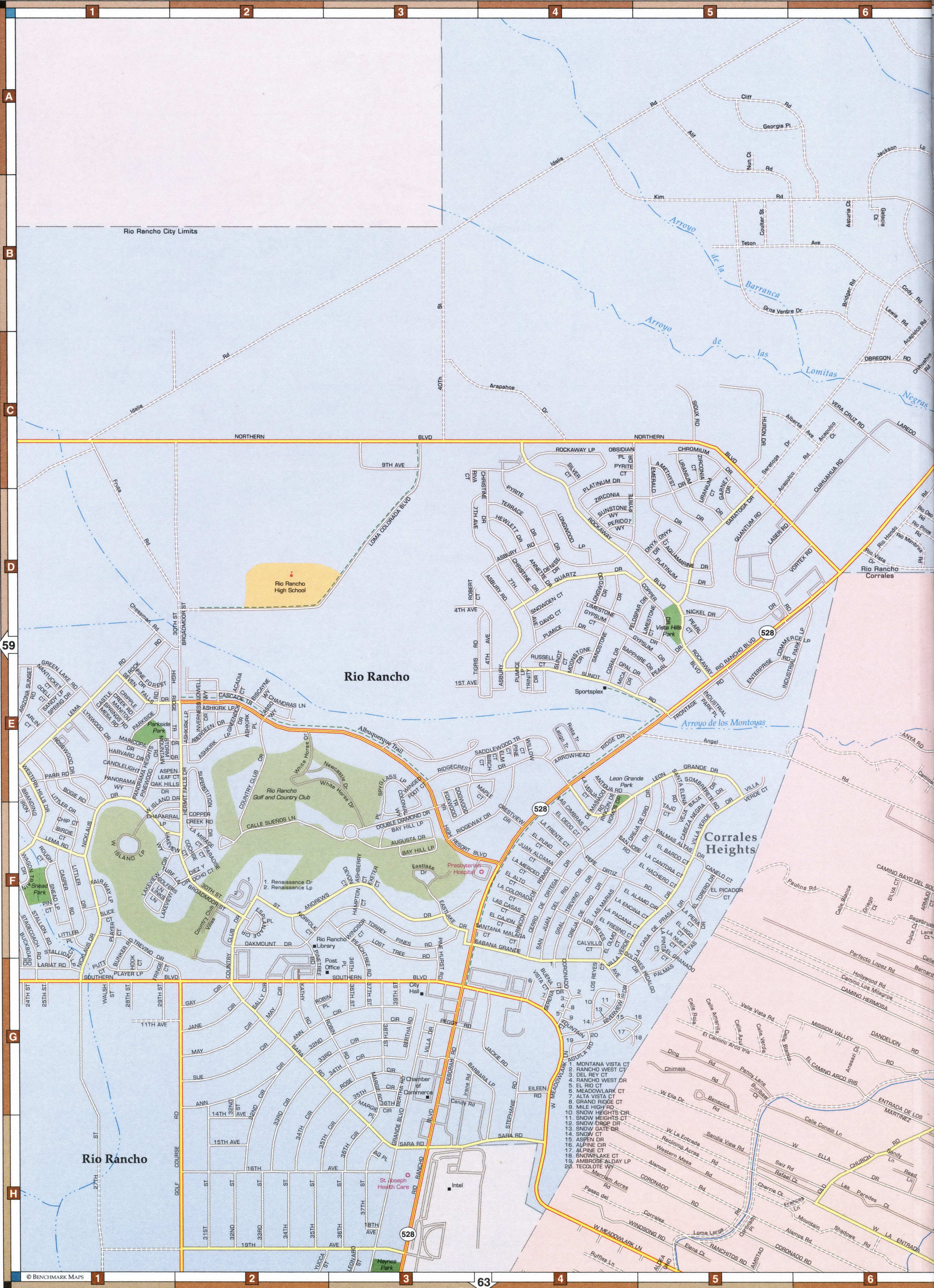 map Rio Rancho, Corales Heights