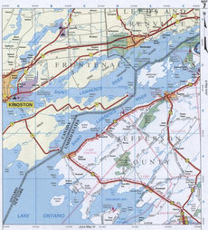 Detailed map of Jefferson CO and Frontenac (Canada, Ontario)