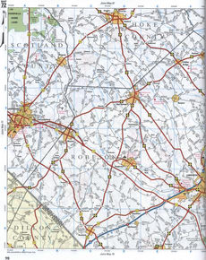 map of Scotland CO NC, and Hoke CO NC, and Robeson CO NC