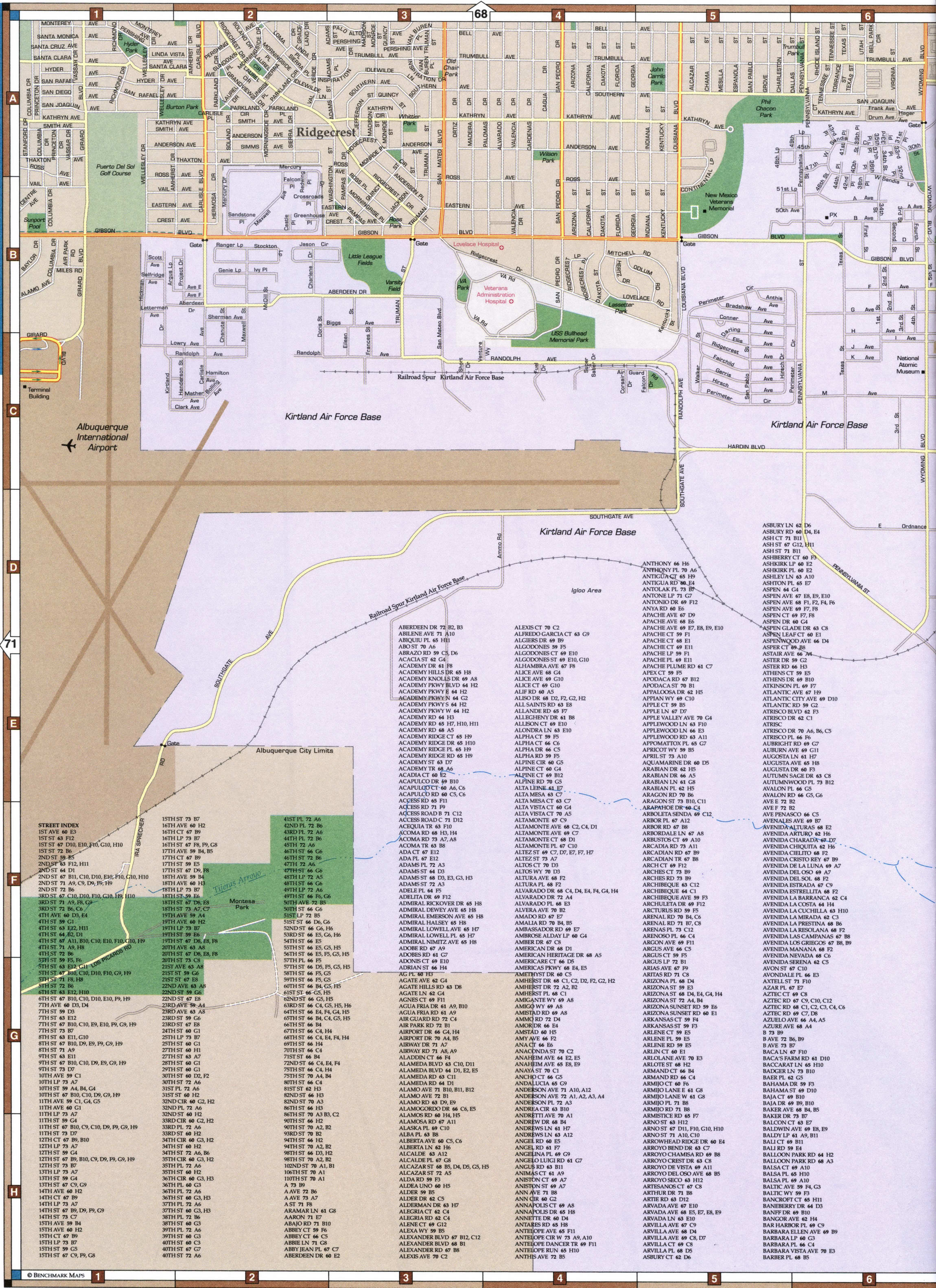map of Albuquerque