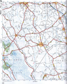 map of Sampson CO NC and Bladen CO NC