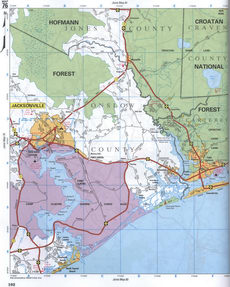map of Jones CO NC and Onslow CO NC