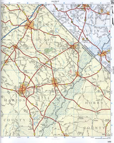 map of Robeson CO NC and Dillon CO SC