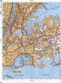 map of Bronx, Queens, Kings, Westchester Counties New York state