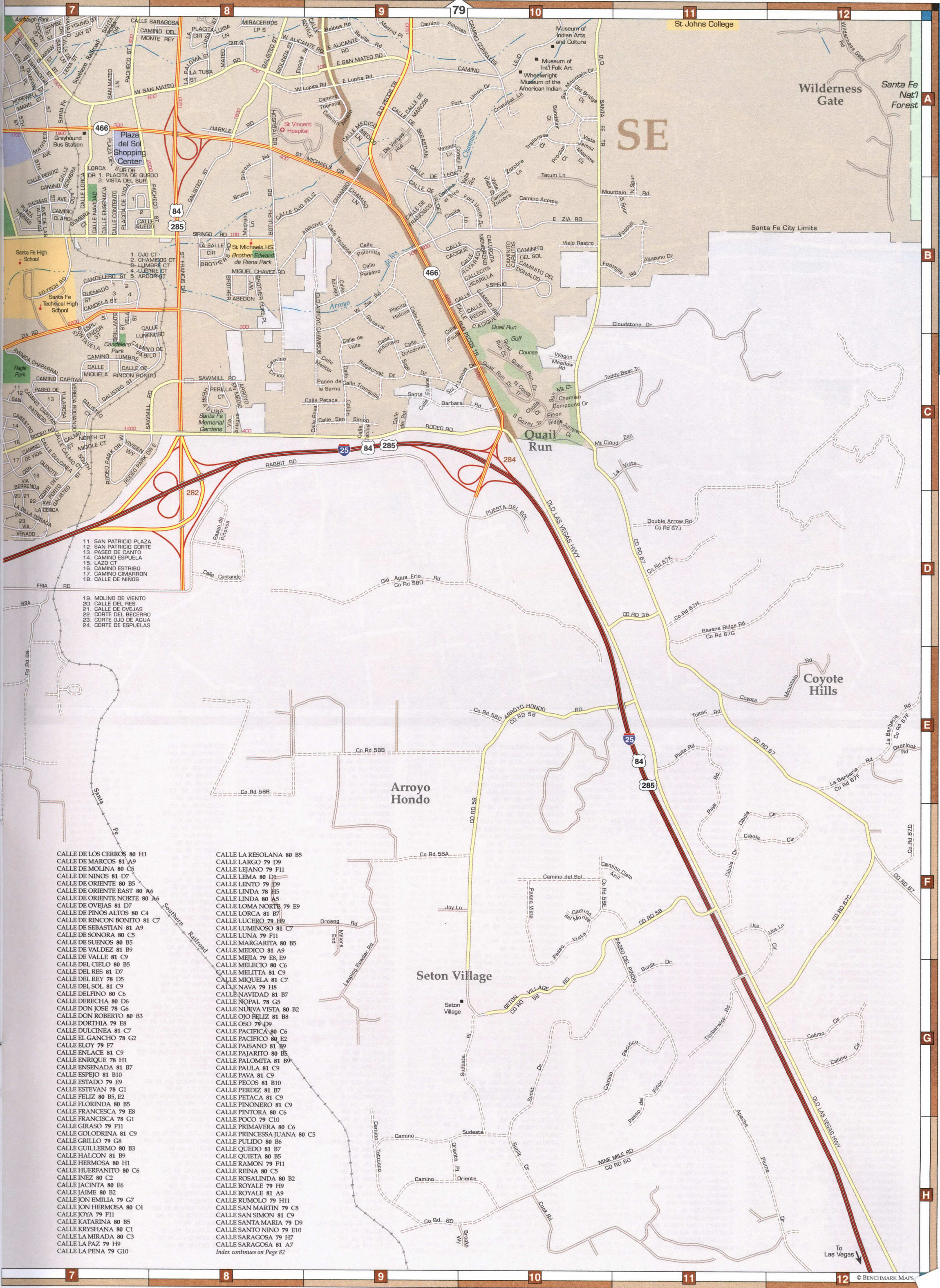 Map of Wilderness Gate, Quail Run, Coyote Hills