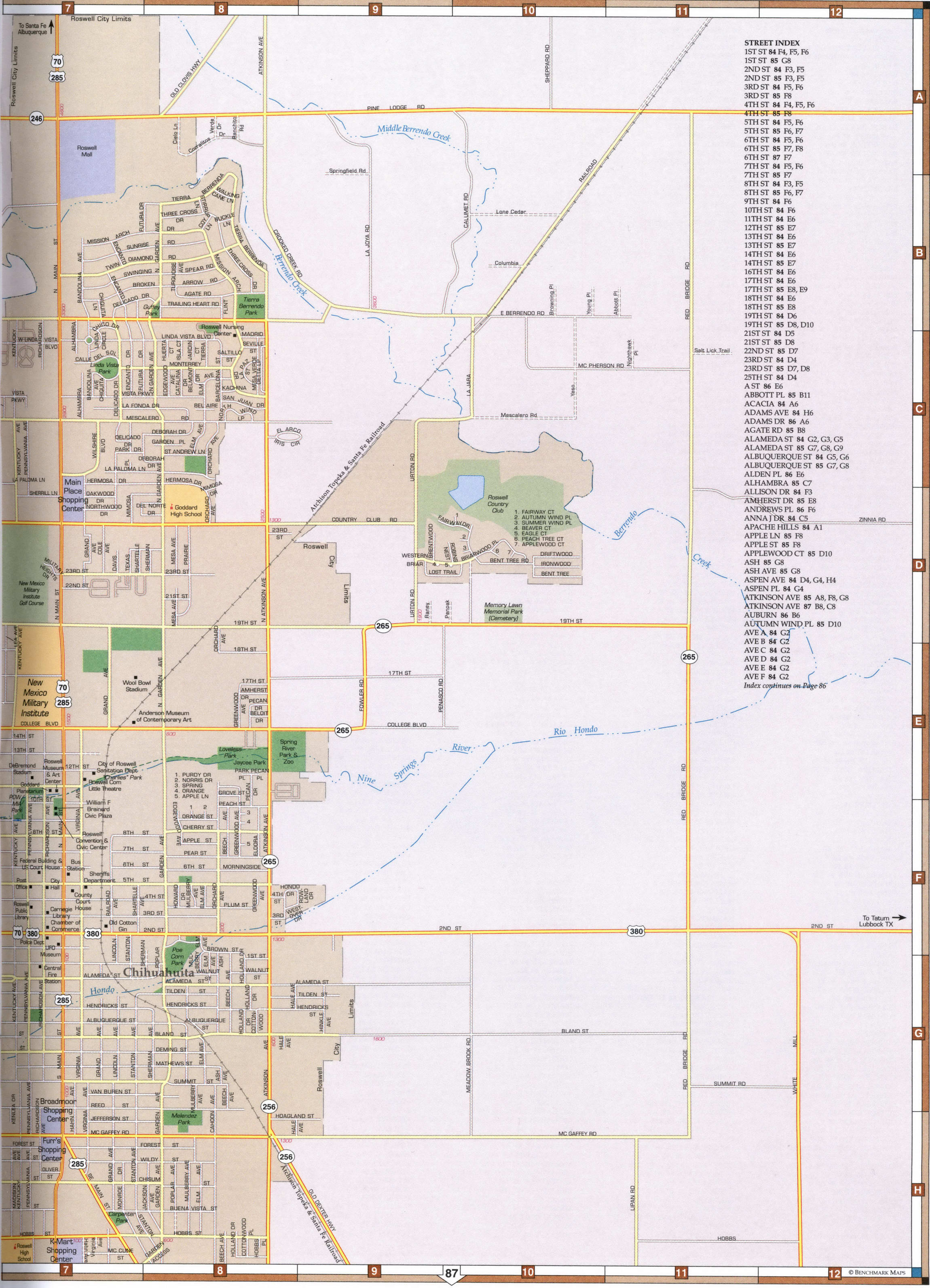 Map of Roswell, Chihuahuita