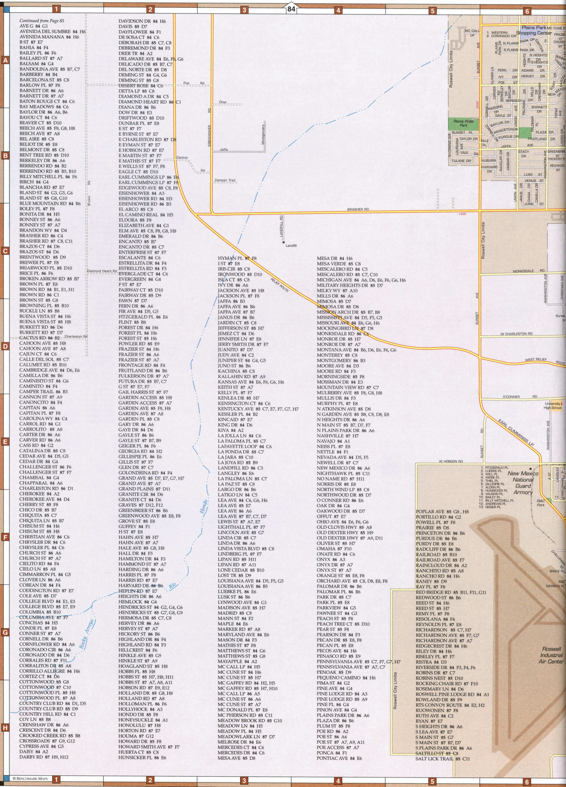 Map of Roswell